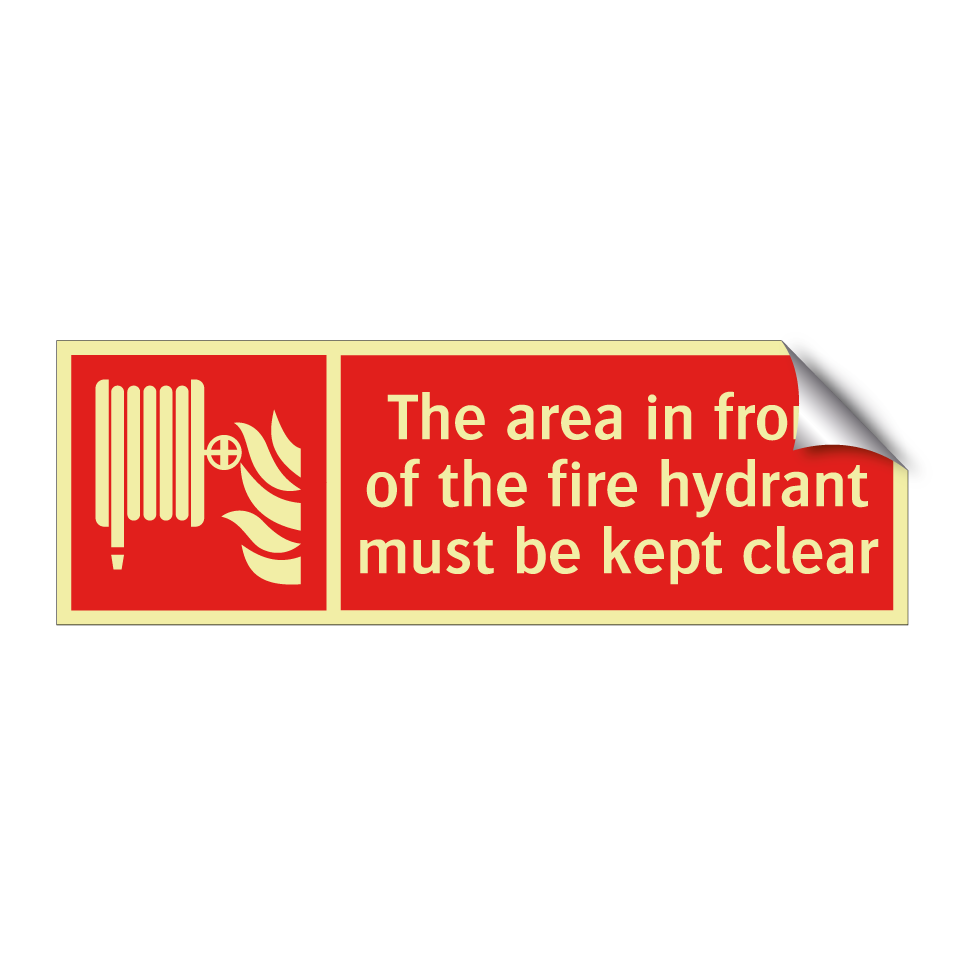 The area in front of the fire hydrant must be kept clear
