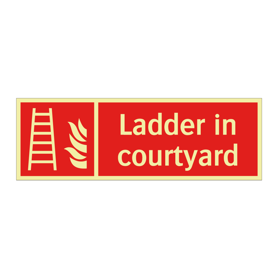 Ladder in courtyard
