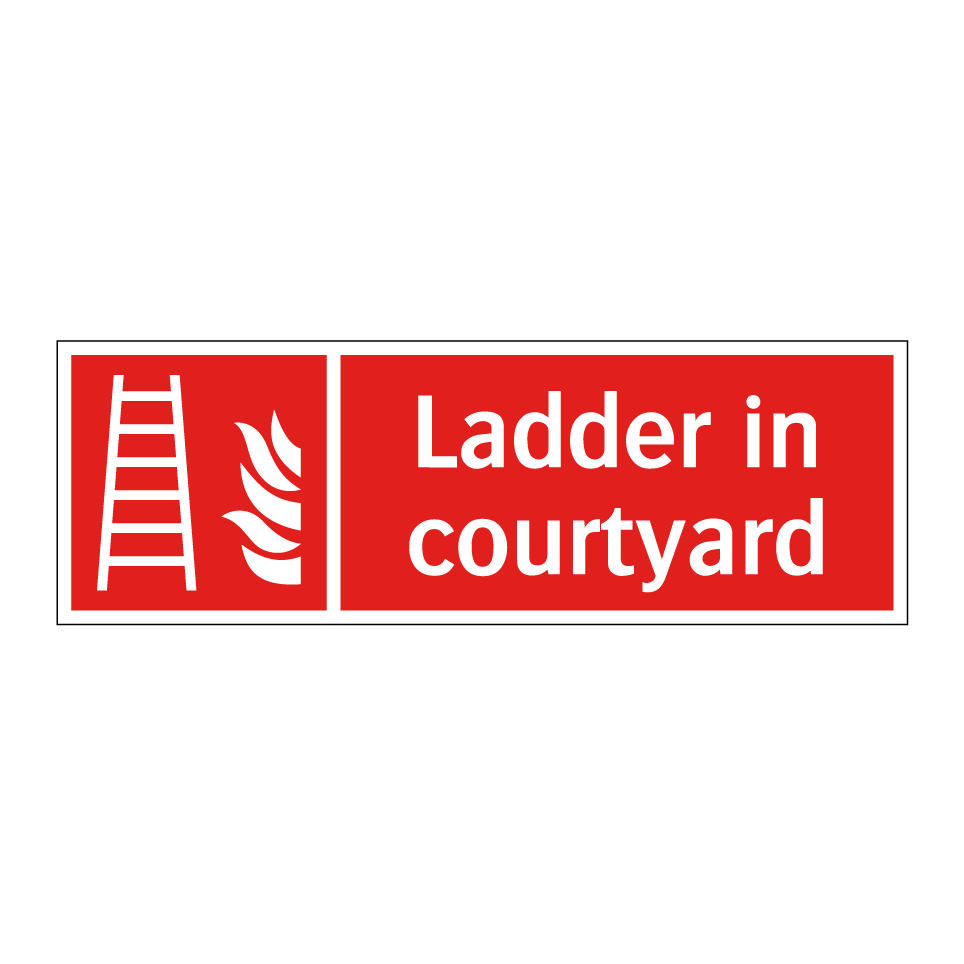 Ladder in courtyard