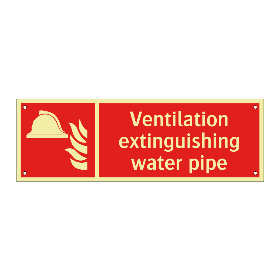 Ventilation extinguishing water pipe