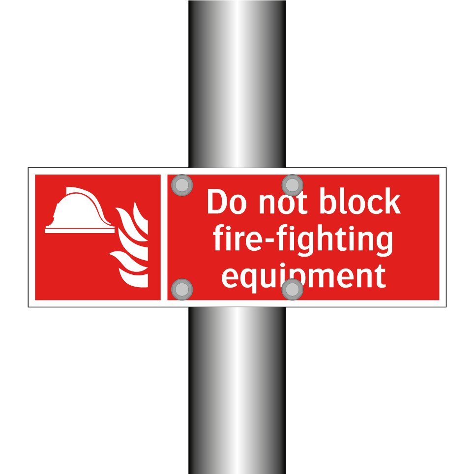 Do not block fire-fighting equipment