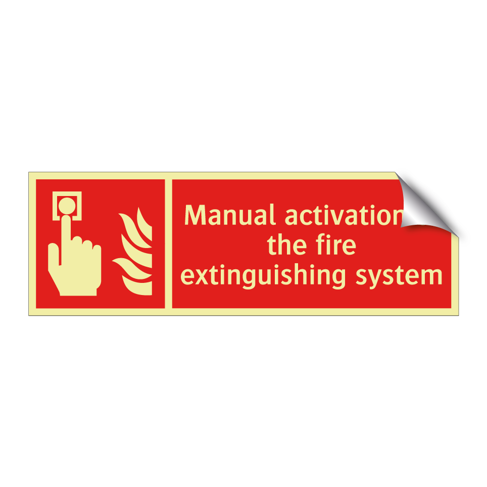 Manual activation of the fire extinguishing system