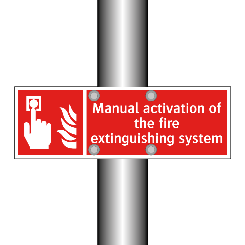 Manual activation of the fire extinguishing system