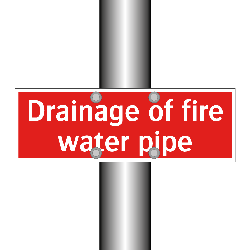 Drainage of fire water pipe