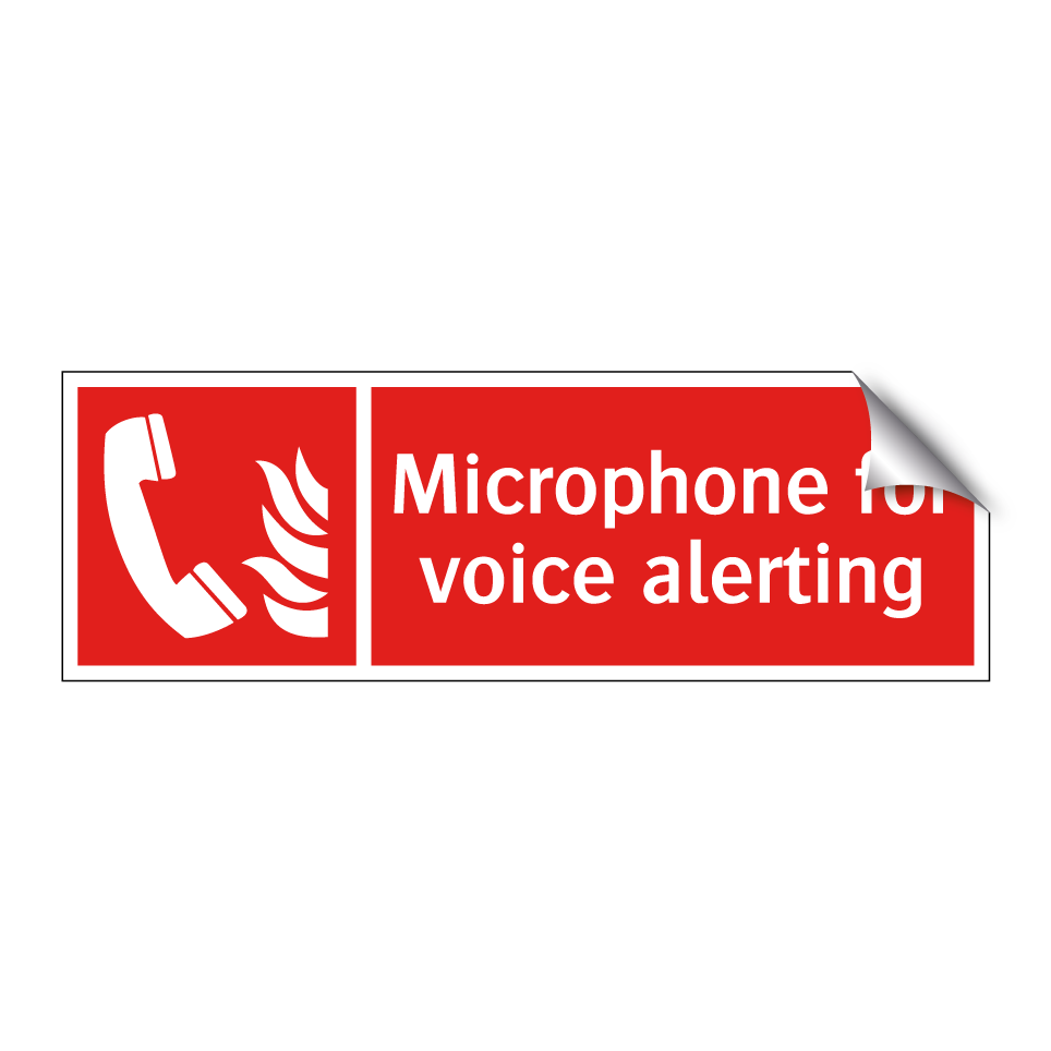 Microphone for voice alerting