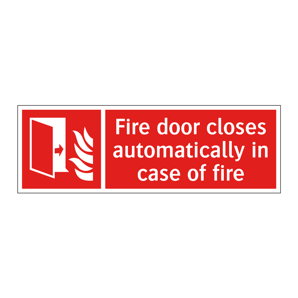 Fire door closes automatically in case of fire
