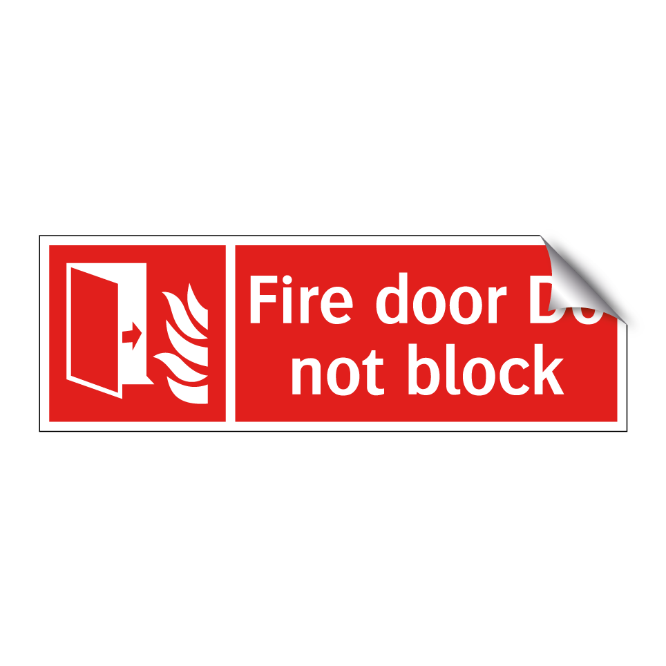 Fire door Do not block