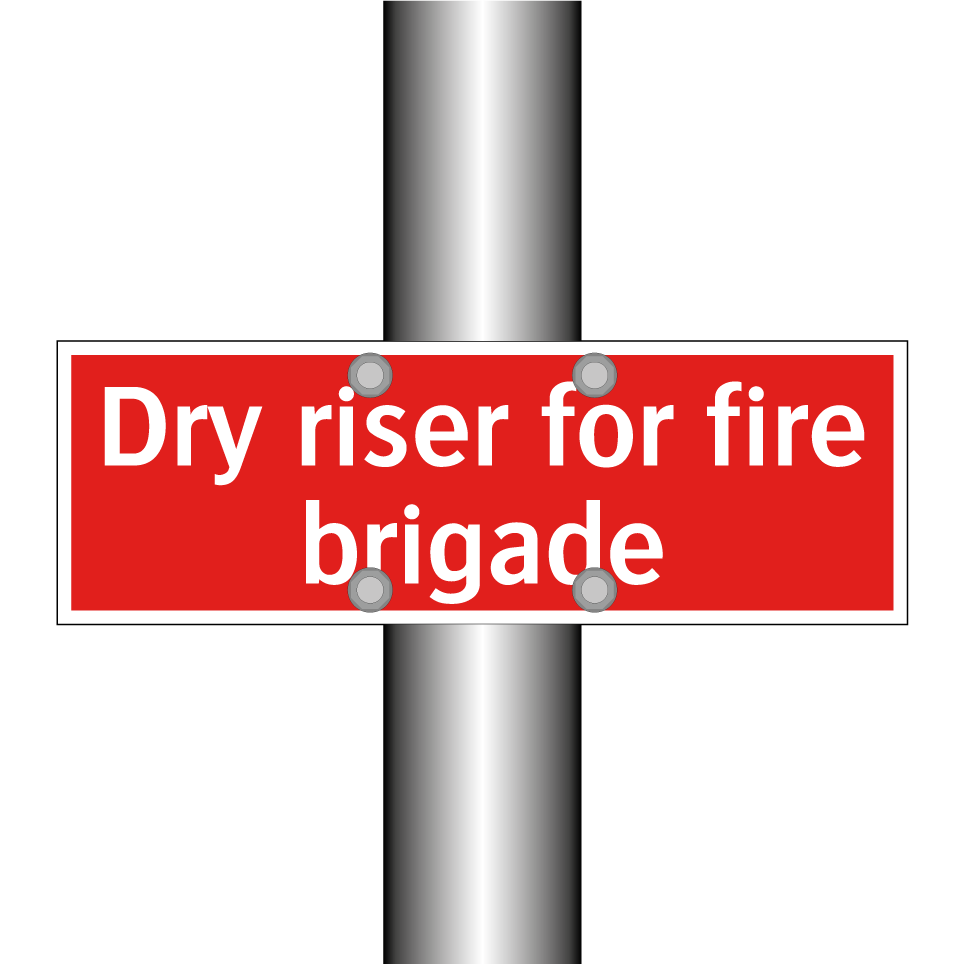 Dry riser for fire brigade