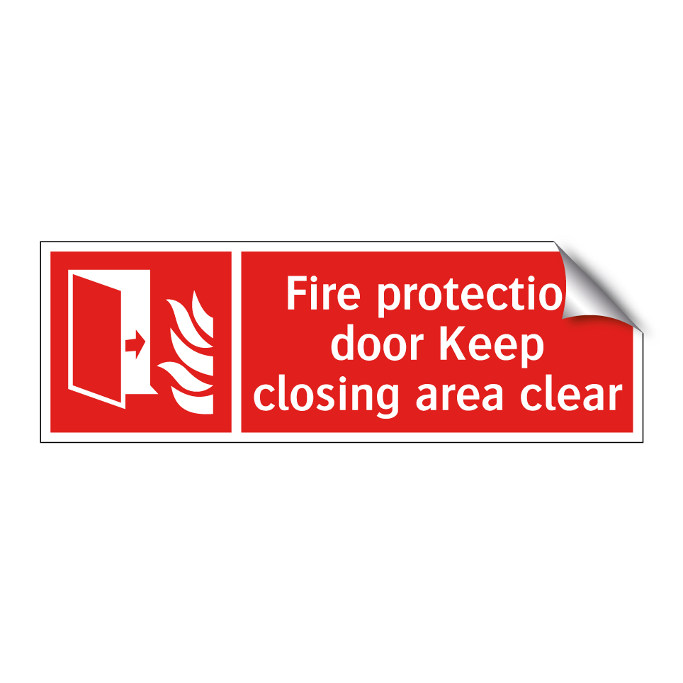 Fire protection door Keep closing area clear