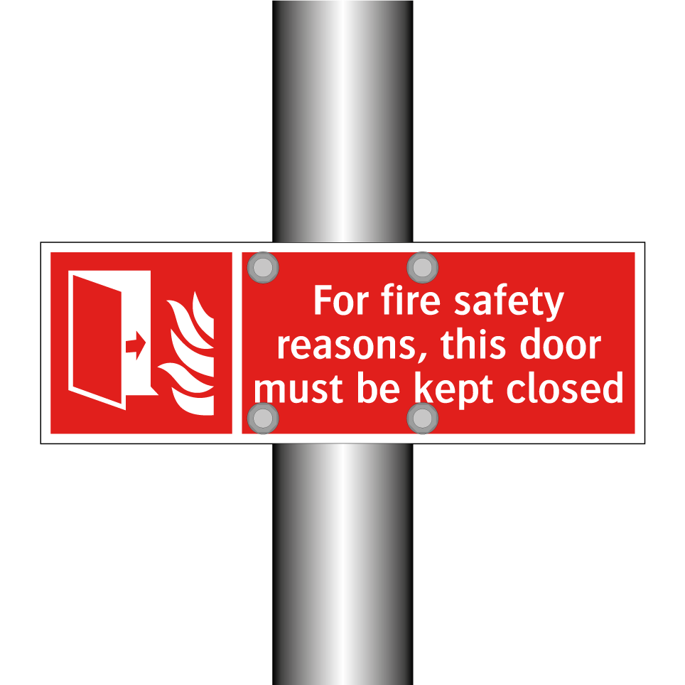 For fire safety reasons, this door must be kept closed