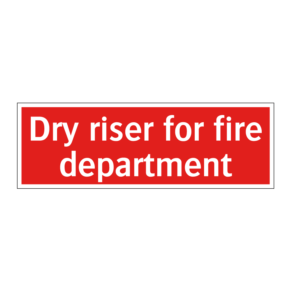 Dry riser for fire department