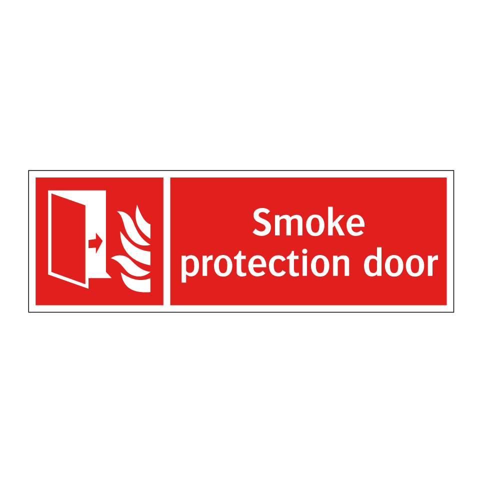 Smoke protection door