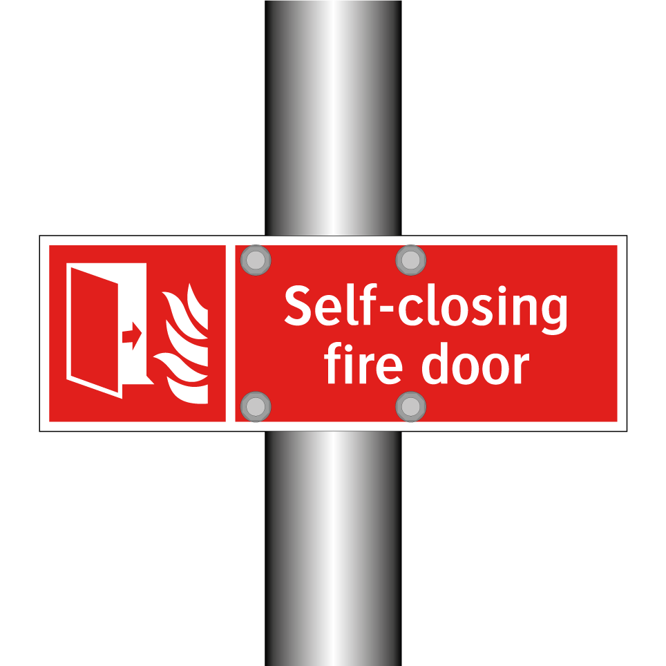Self-closing fire door