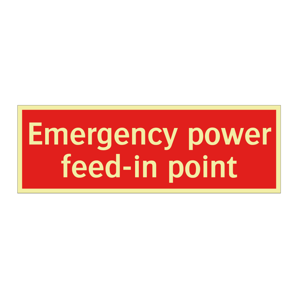 Emergency power feed-in point