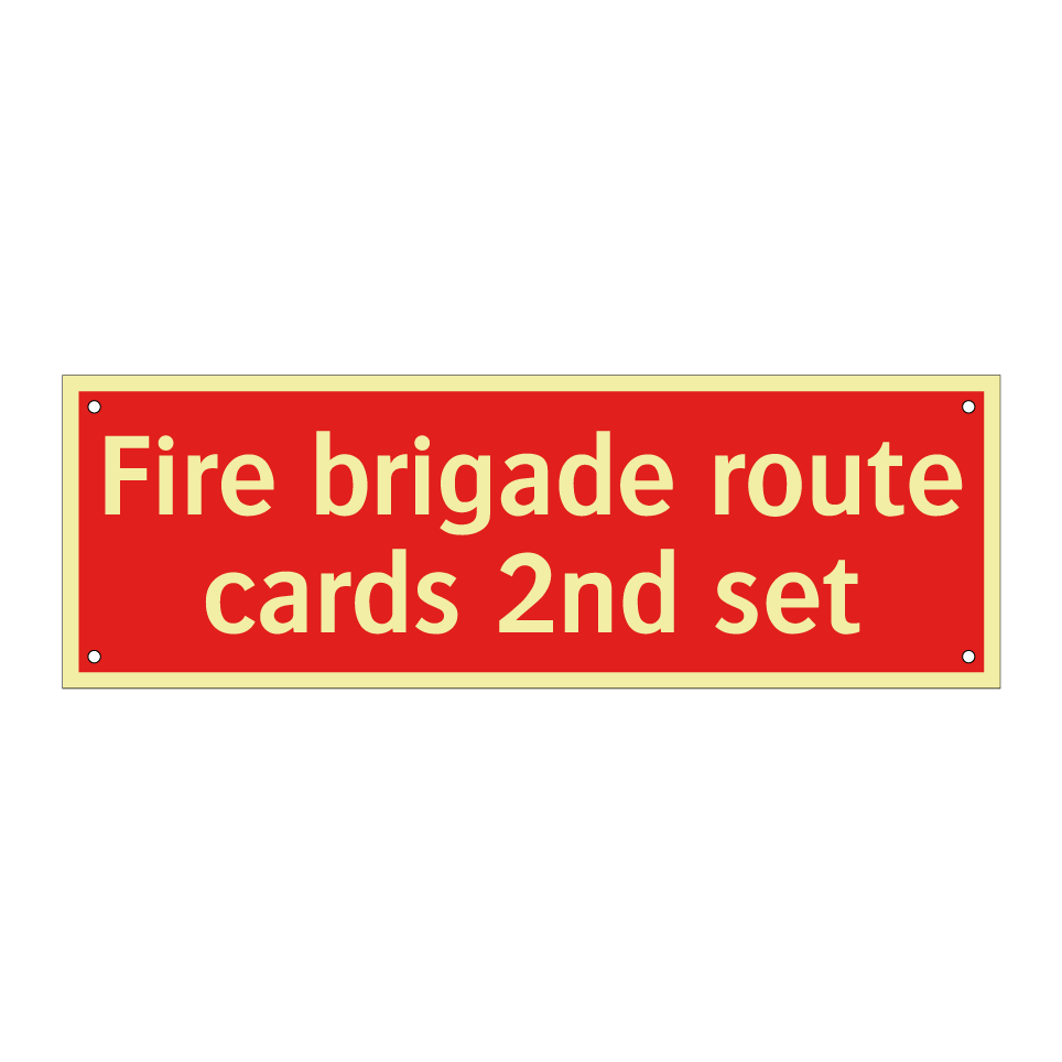 Fire brigade route cards 2nd set