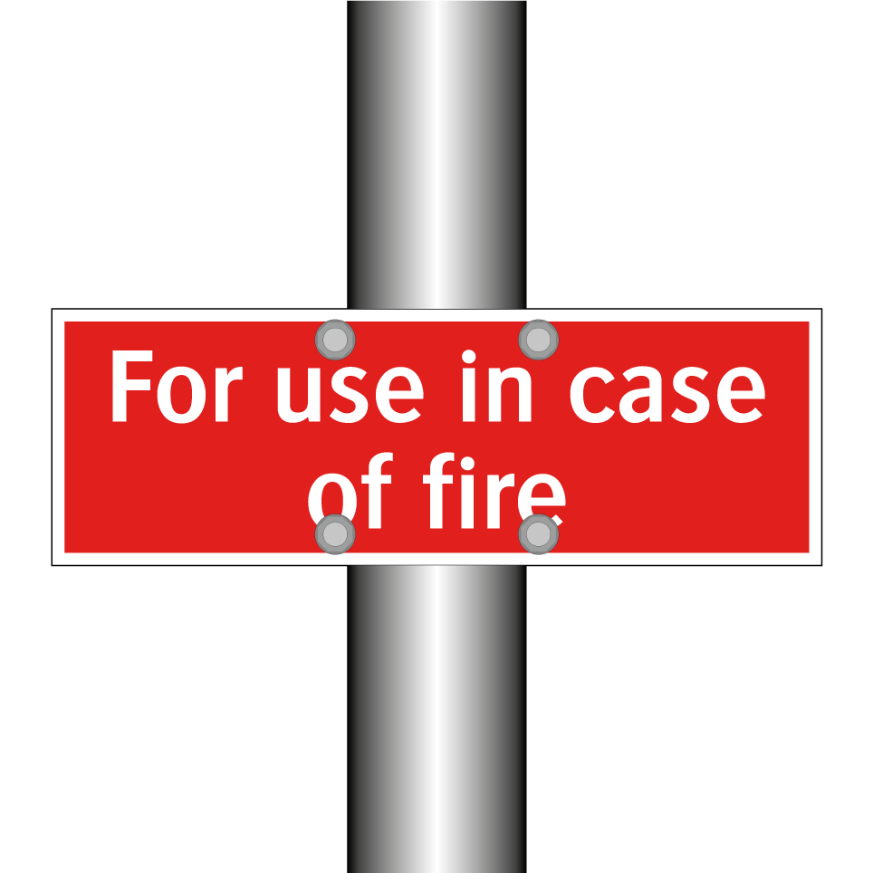 For use in case of fire