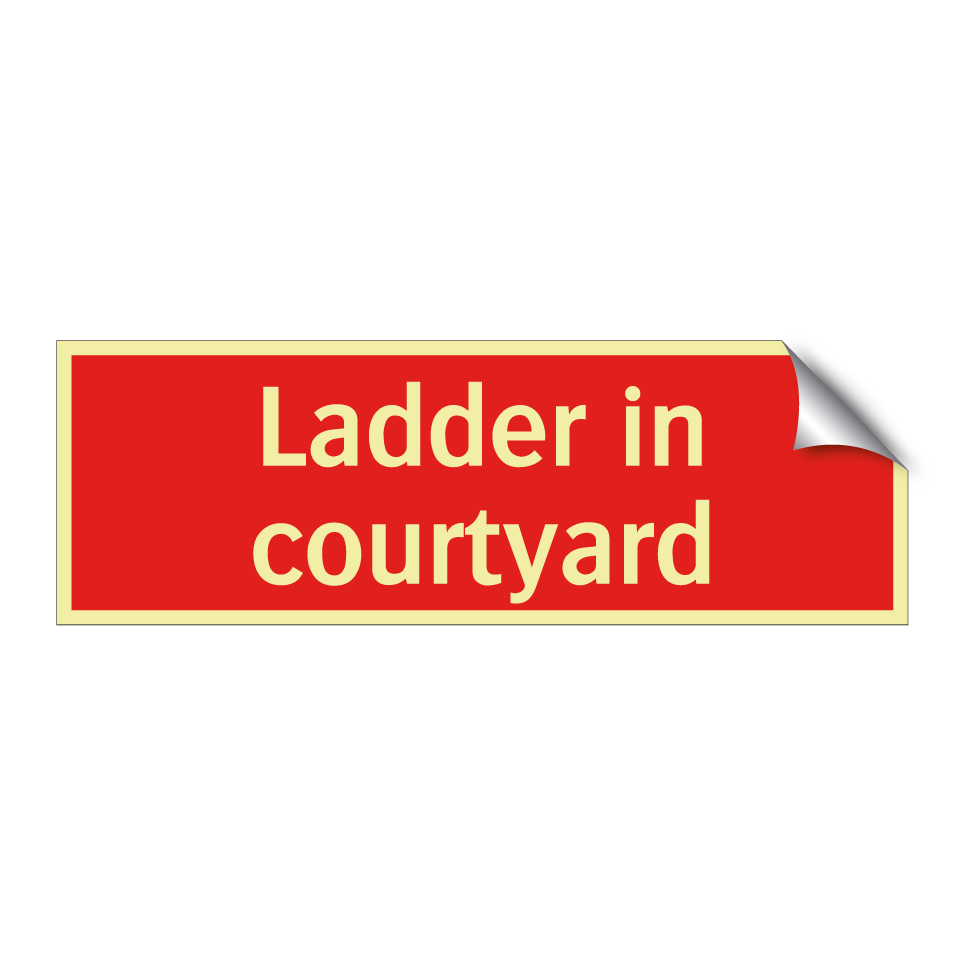 Ladder in courtyard