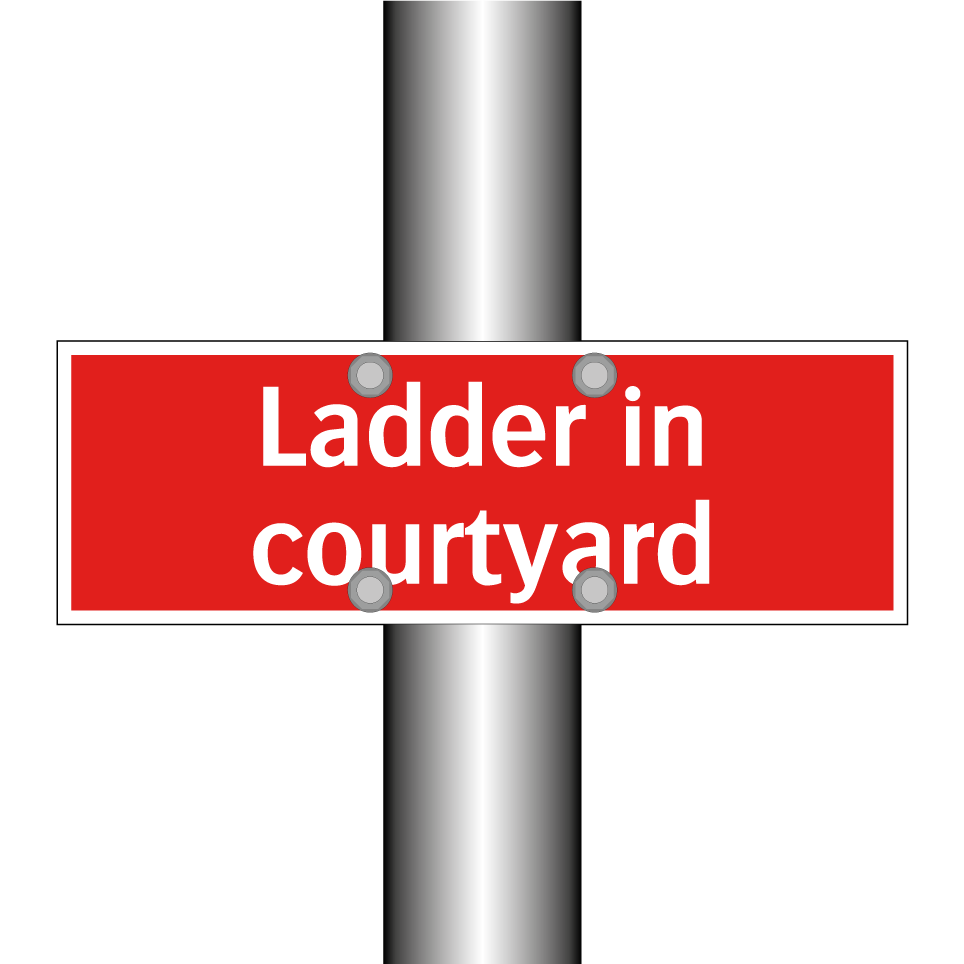 Ladder in courtyard