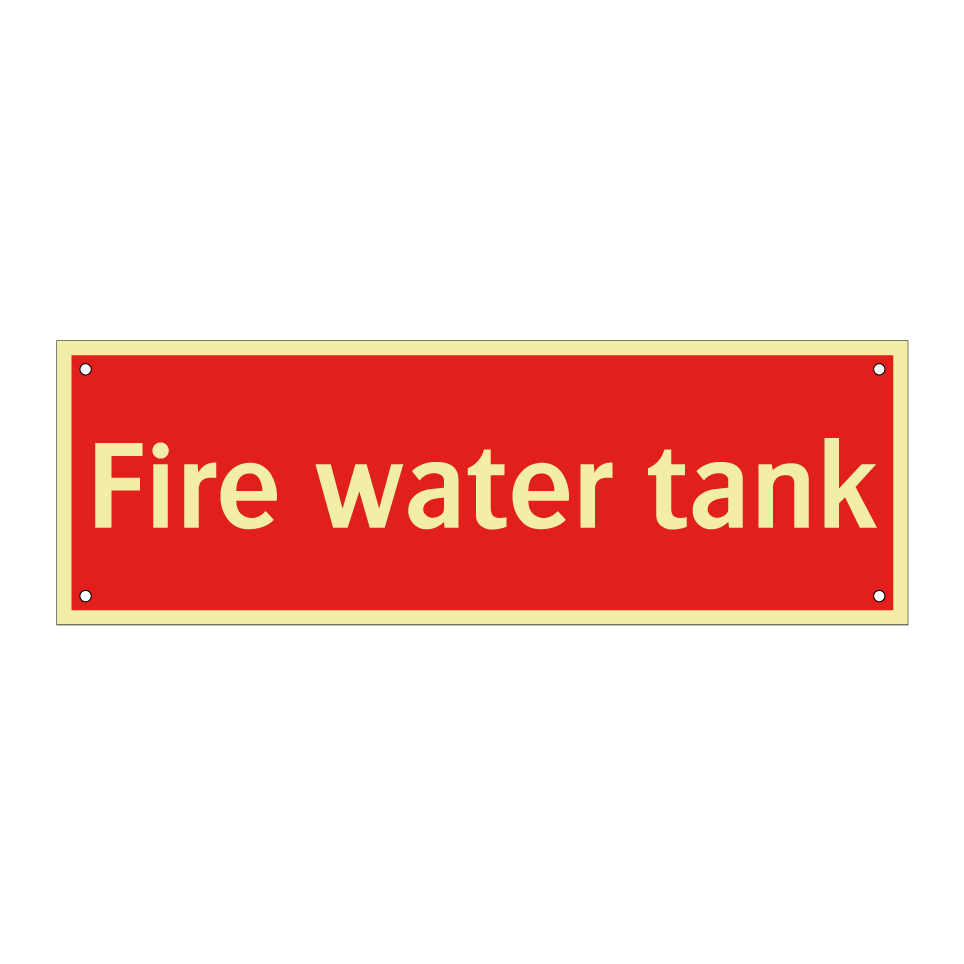 Fire water tank