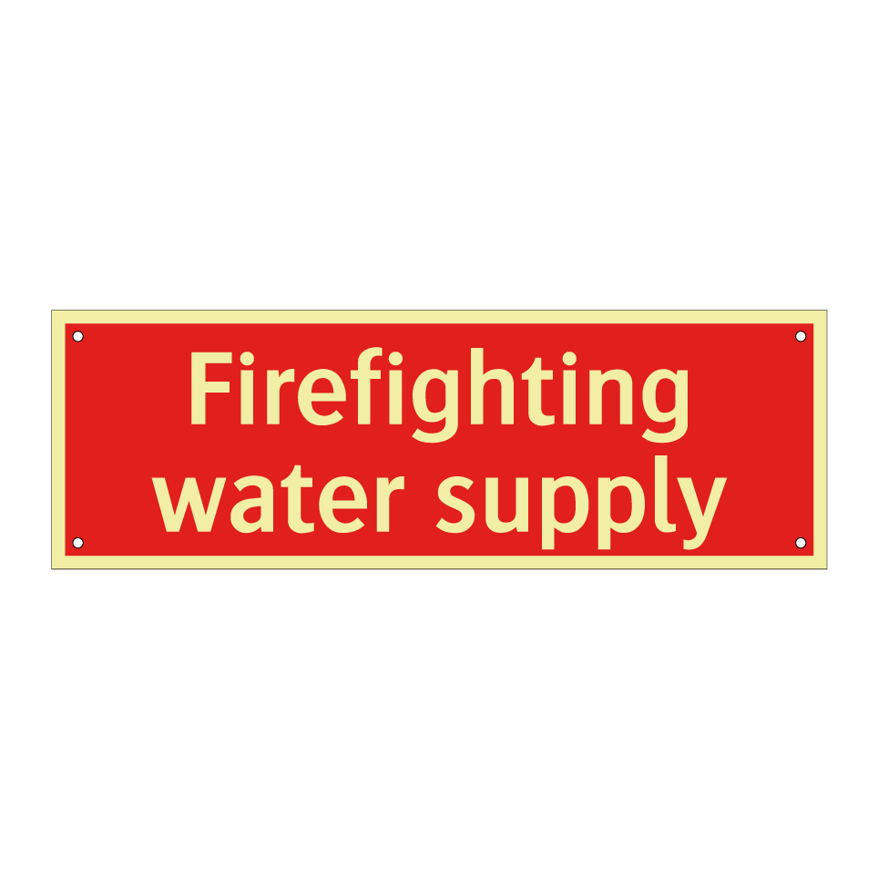 Firefighting water supply