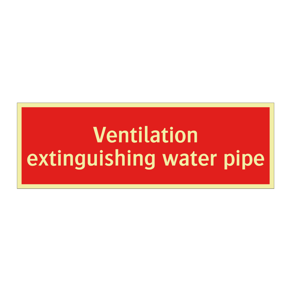 Ventilation extinguishing water pipe
