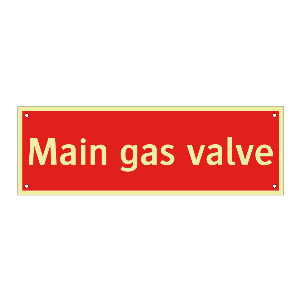 Main gas valve