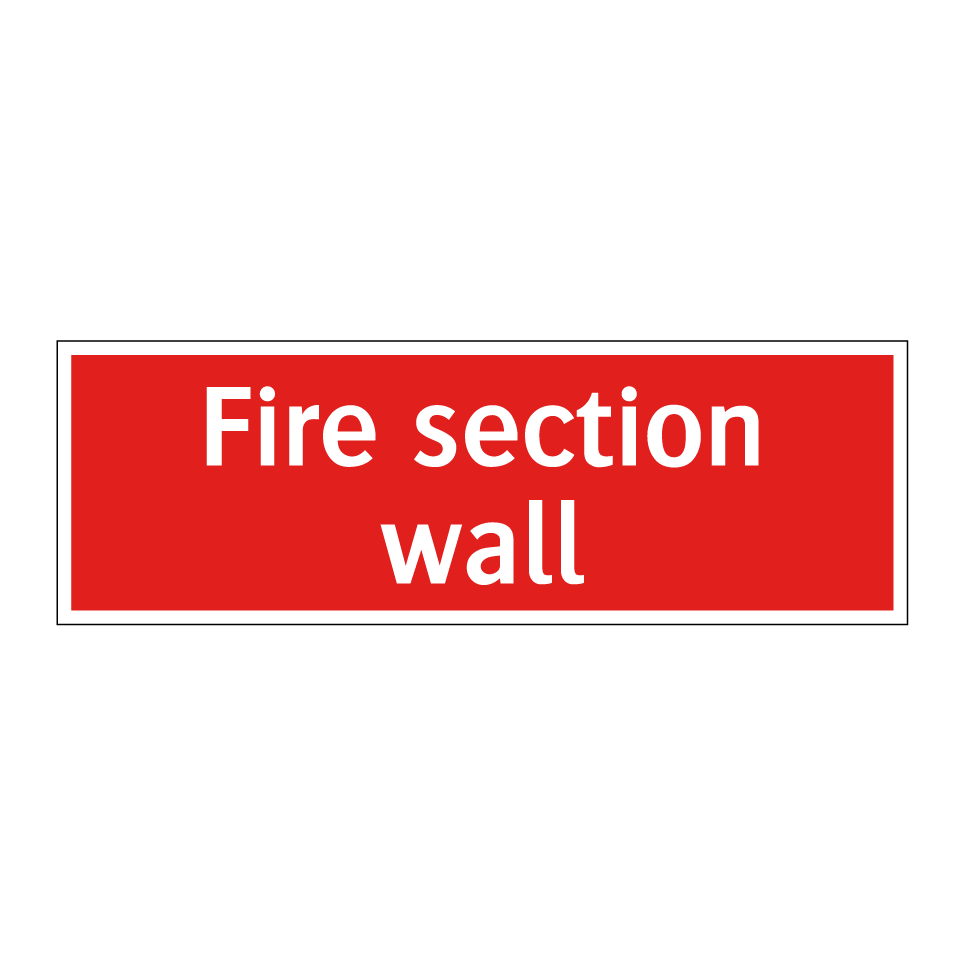 Fire section wall