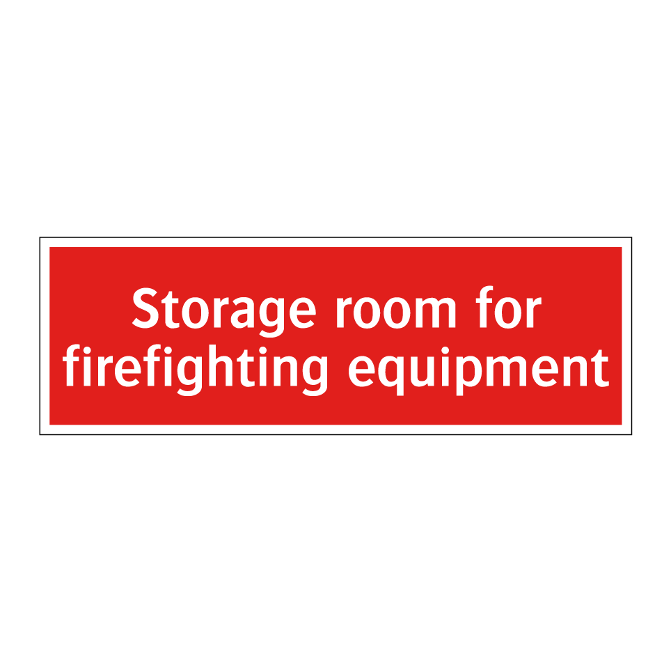 Storage room for firefighting equipment