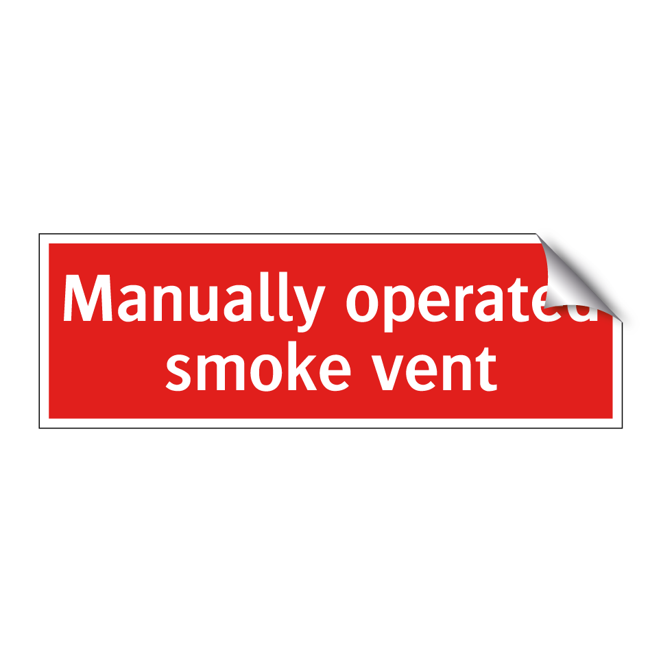 Manually operated smoke vent