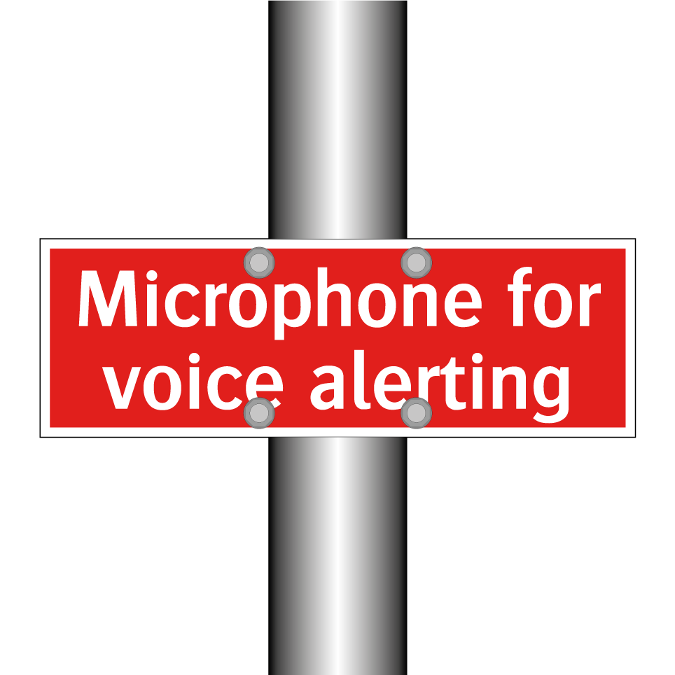 Microphone for voice alerting