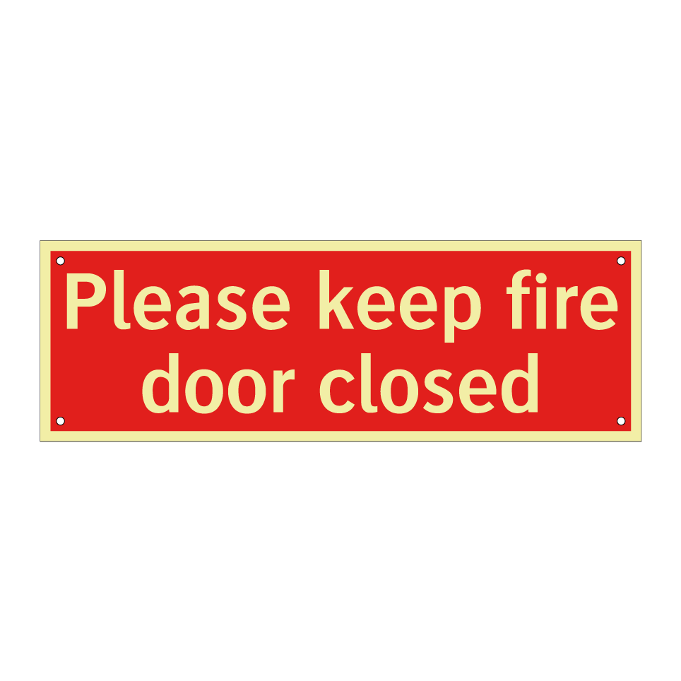 Please keep fire door closed