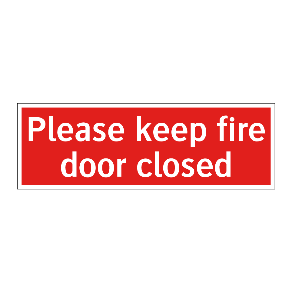 Please keep fire door closed