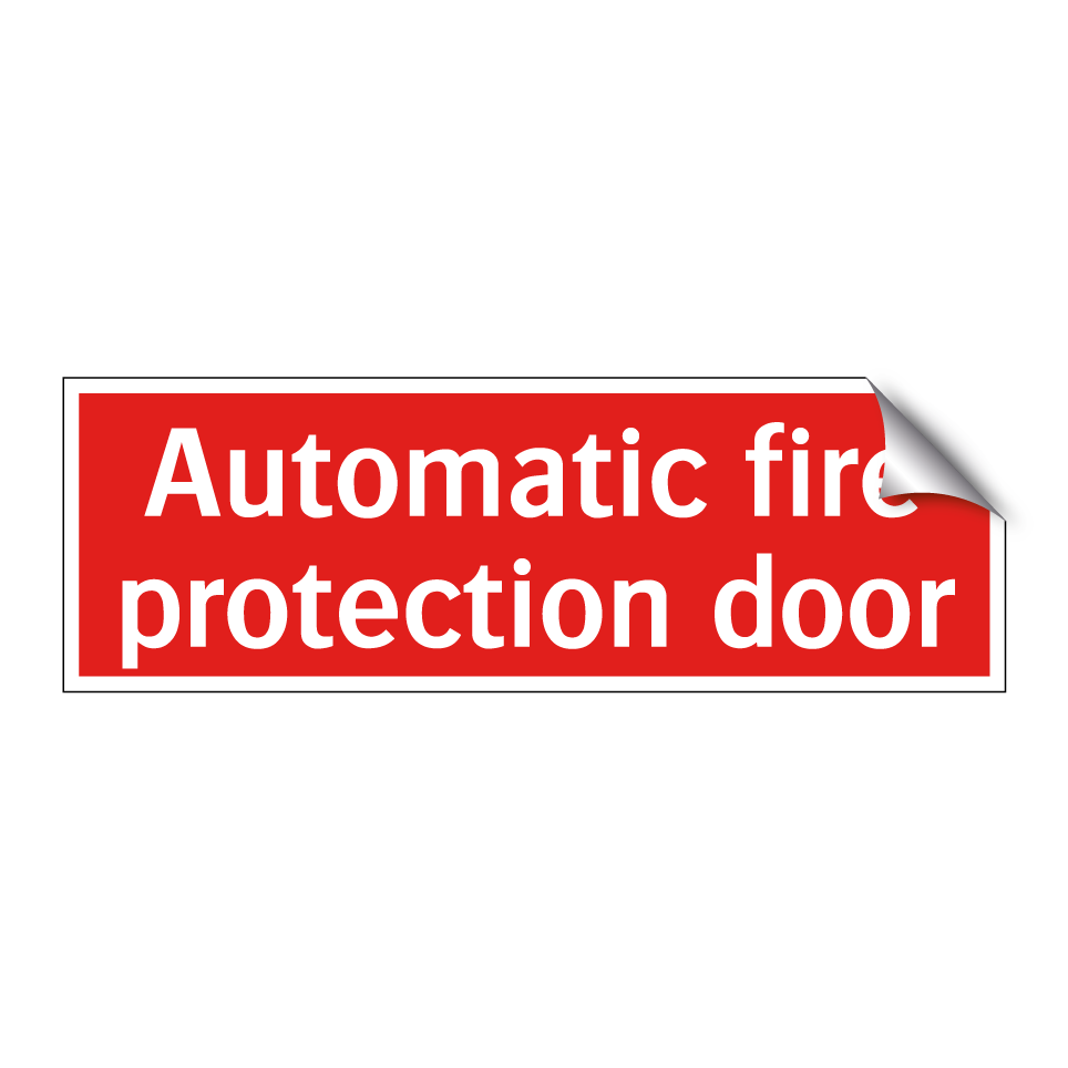 Automatic fire protection door