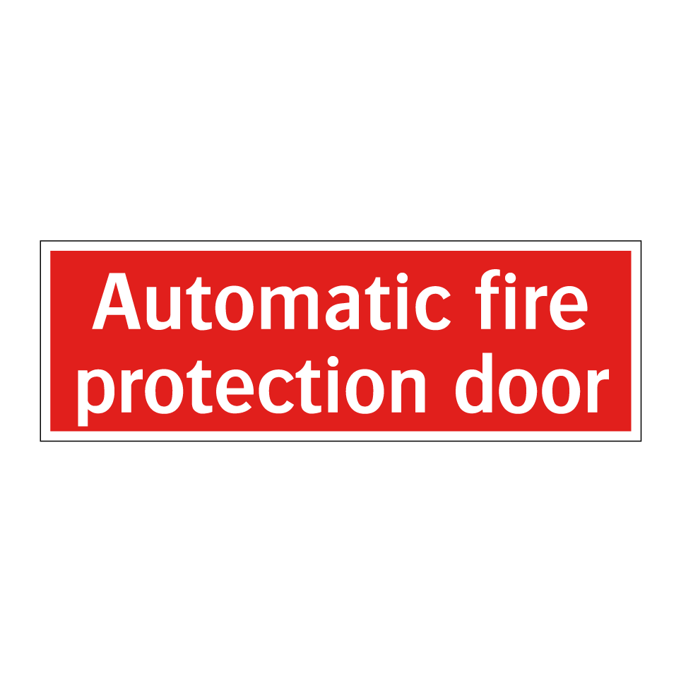Automatic fire protection door