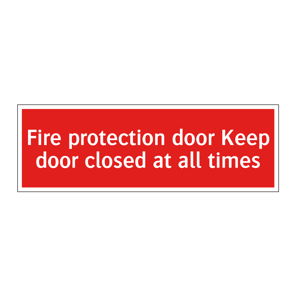 Fire protection door Keep door closed at all times