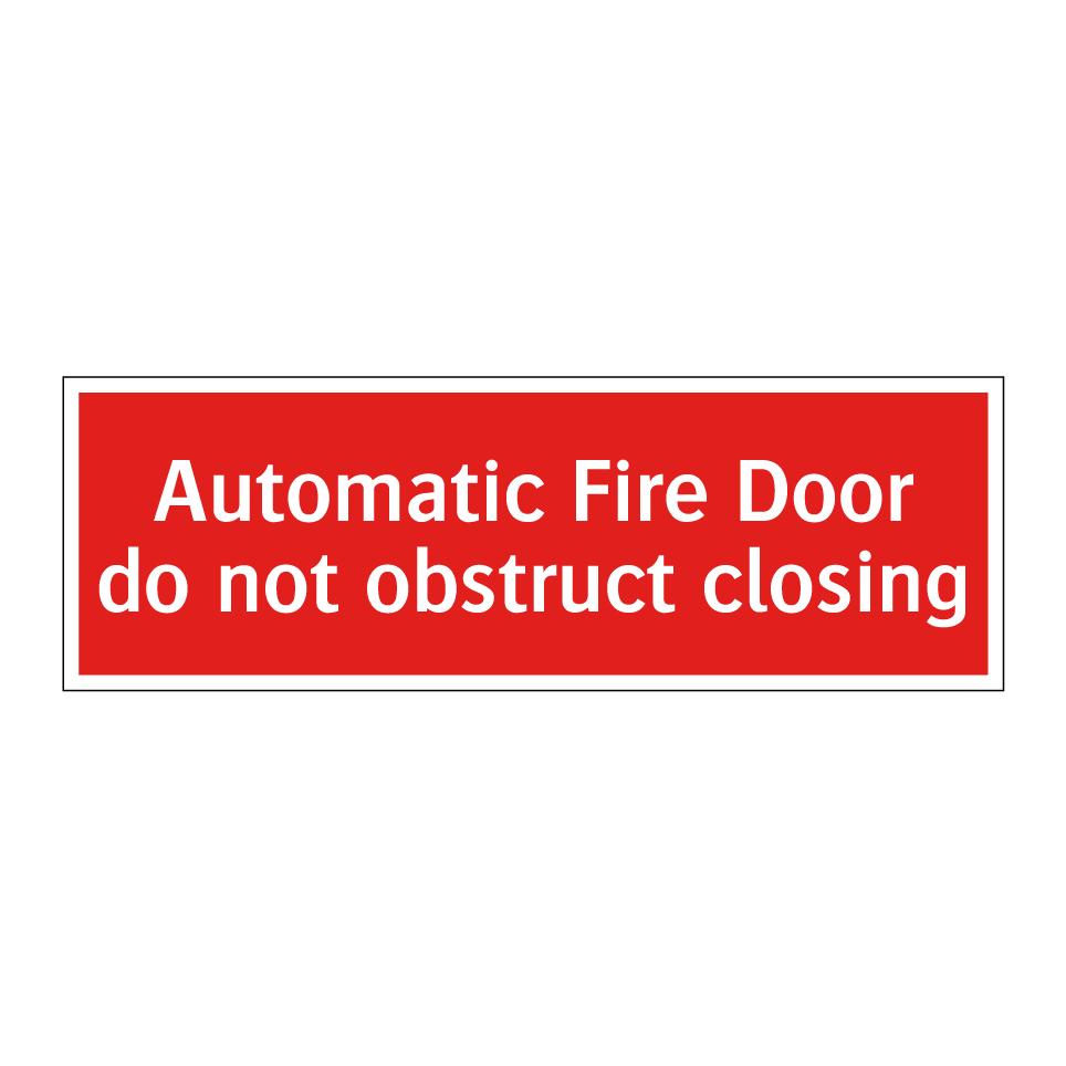 Automatic Fire Door do not obstruct closing