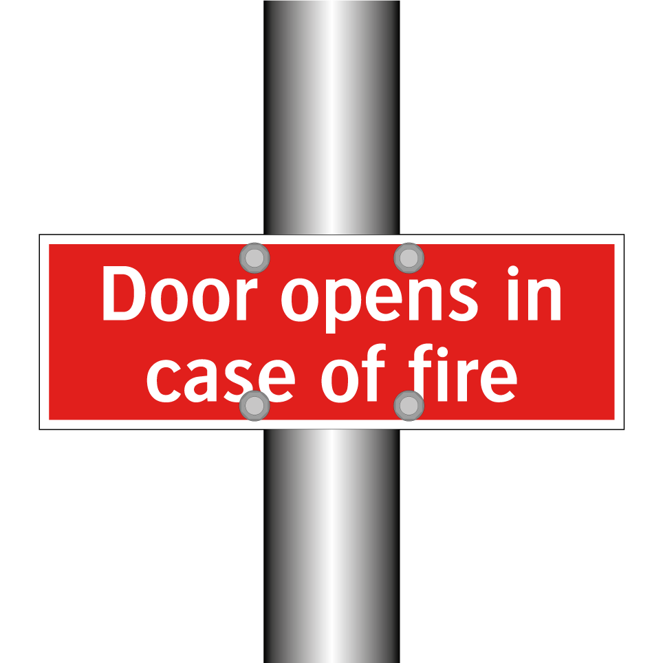 Door opens in case of fire
