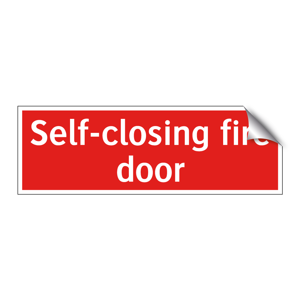 Self-closing fire door
