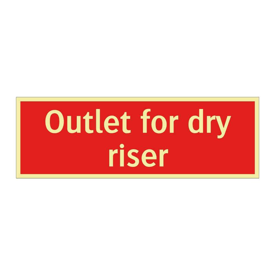 Outlet for dry riser