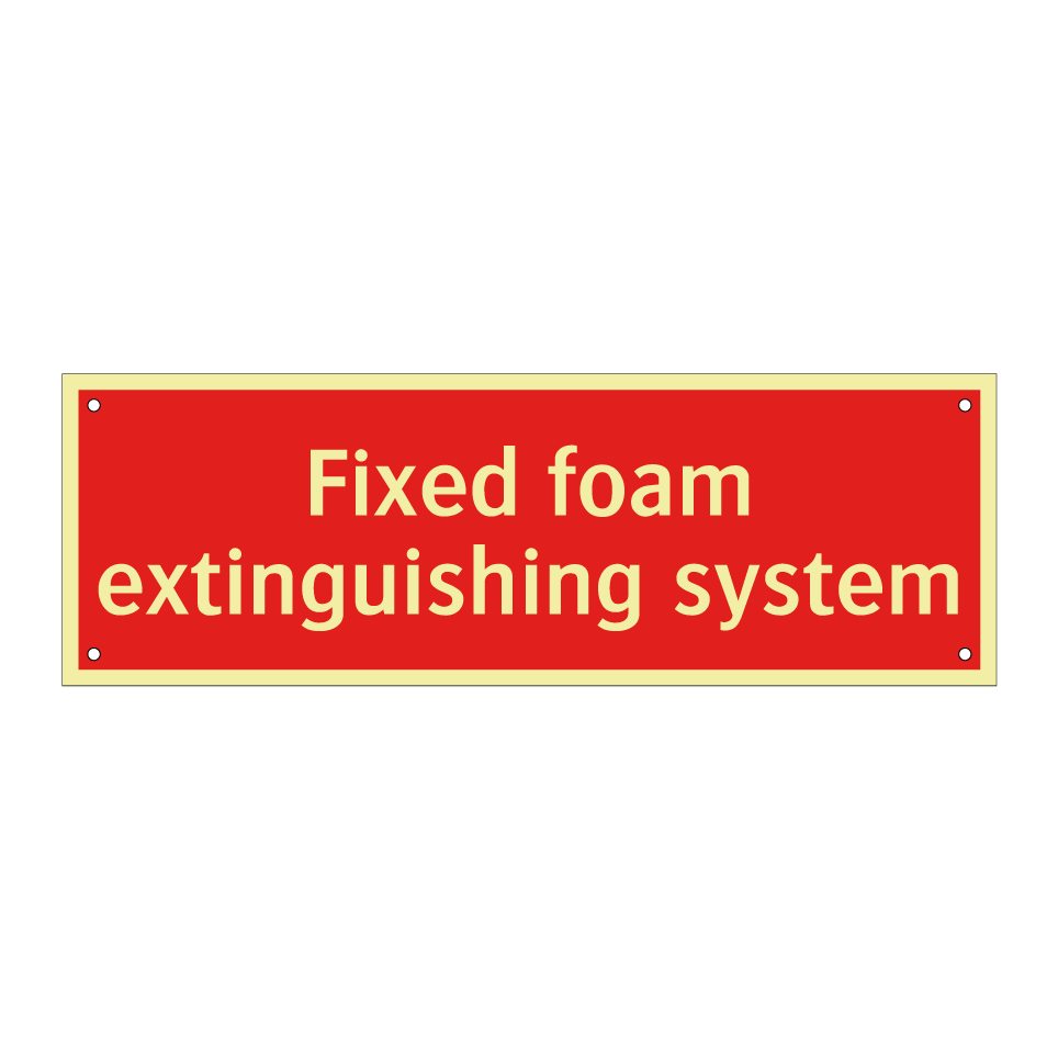Fixed foam extinguishing system