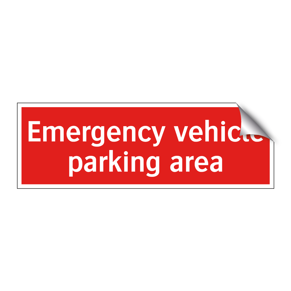 Emergency vehicle parking area