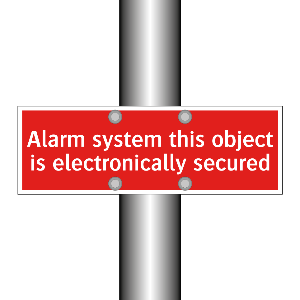 Alarm system this object is electronically secured