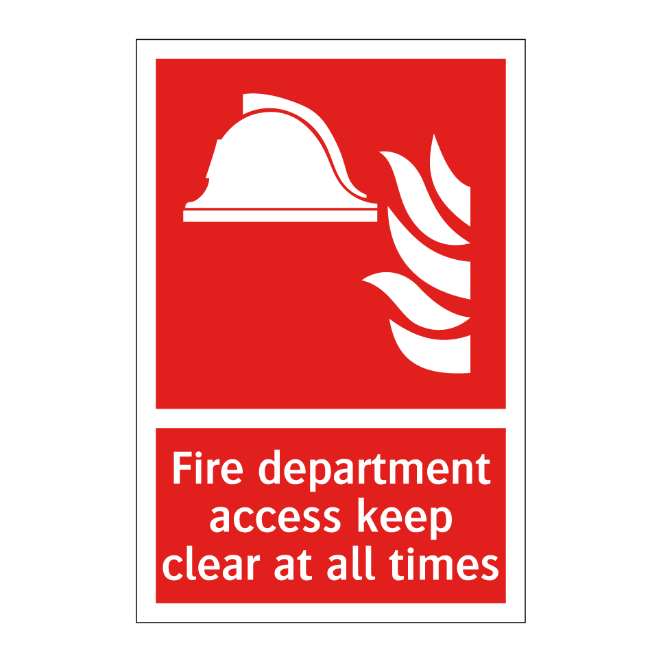 Fire department access keep clear at all times
