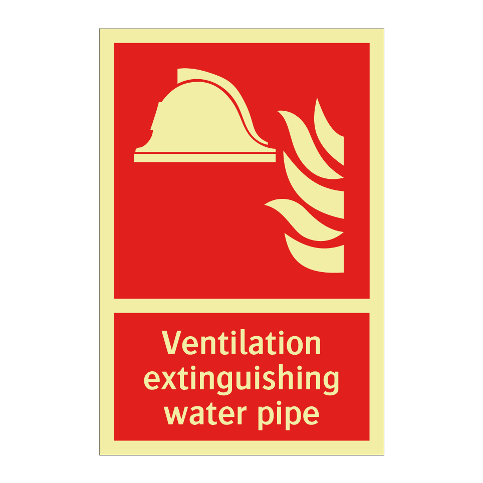 Ventilation extinguishing water pipe