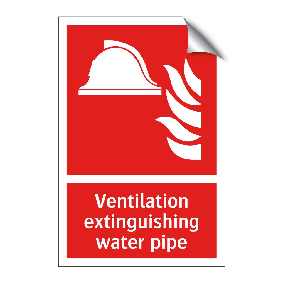Ventilation extinguishing water pipe