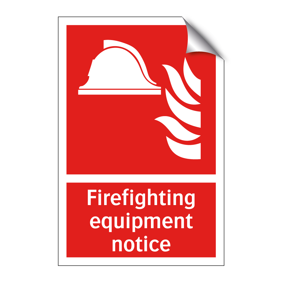 Firefighting equipment notice