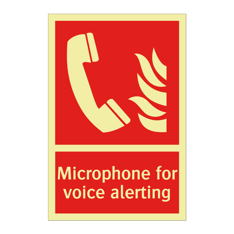 Microphone for voice alerting