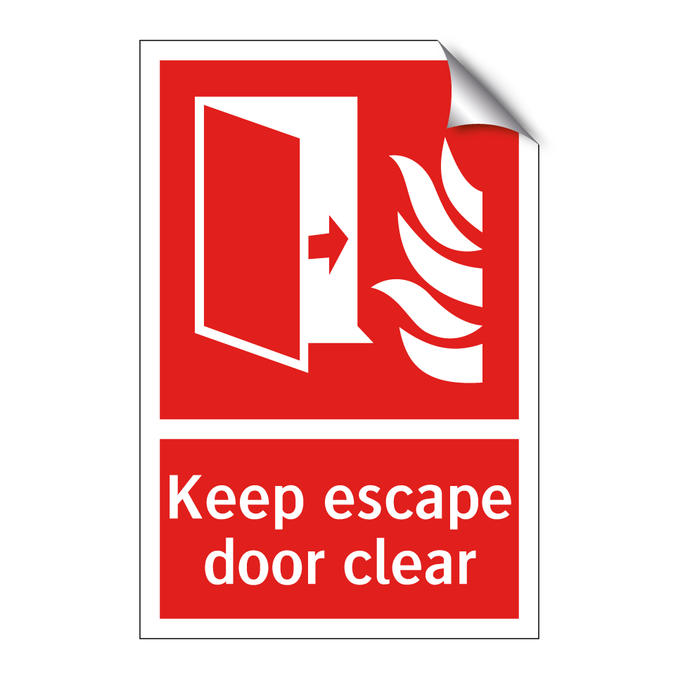 Keep escape door clear