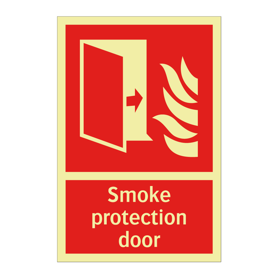 Smoke protection door