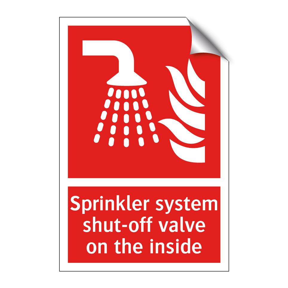 Sprinkler system shut-off valve on the inside